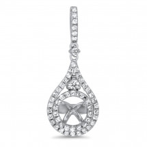 Micro Pave Diamond Pendant for 0.39ct Stone