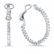 Inside Out Diamond Hoops 0.90ct 