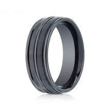 8mm Ceramic Ring With Satin Finish & High Polish Center & Edges