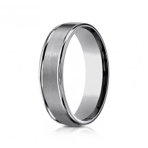 6mm Tungsten Ring With Satin Finish & High Polish