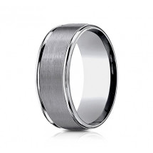 8mm Tungsten Ring With Satin Finish & High Polish | ARECF7802STG