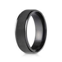 7mm Black Titanium Ring with Satin Finish