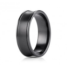7.5mm Concave Black Titanium Ring