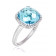 Cushion Halo Aquamarine Ring 