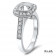 Cushion Halo Engagement Ring for 1.25ct Center Stone