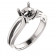 Platinum Solitaire Modern Split Shank Engagement Ring