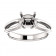 Platinum Solitaire Modern Split Shank Ring