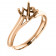 18kt Rose Gold 4 Prong Modern Solitaire Engagement Ring 