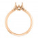 Rose Gold 4 Prong Modern Solitaire Ring 