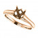 14kt Rose Gold 4 Prong Modern Ring