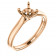 10kt Rose Gold Solitaire Cathedral Engagement Ring
