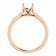 Rose Gold Solitaire Cathedral Ring