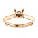 18kt Rose Gold Solitaire Cathedral Ring 