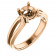 14kt Rose Gold Modern Split Shank Solitaire Engagement Ring