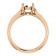 Rose Gold Modern Split Shank Solitaire Ring