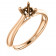 18kt Rose Gold Antique Solitaire Engagement Ring