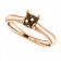 18kt Rose Gold Antique Solitaire Ring