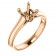 18kt Rose Gold Modern Cathedral Solitaire Engagement Ring