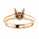 14kt Rose Gold Modern Cathedral Engagement Ring