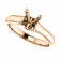 18kt Rose Gold Modern Cathedral Solitaire Ring