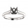 14kt White Gold 4 Prong Modern Engagement Ring