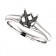 18kt White Gold 4 Prong Modern Ring