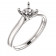 18kt White Gold Solitaire Cathedral Engagement Ring