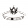 18kt White Gold Modern Solitaire Ring