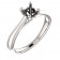 18kt White Gold Antique Solitaire Engagement Ring