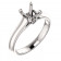18kt White Gold Modern Cathedral Solitaire Engagement Ring