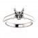 18kt White Gold Modern Cathedral Solitaire Ring