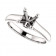 14kt White Gold Modern Cathedral Ring