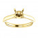 18kt Yellow Gold Solitaire Cathedral Ring