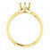 Yellow Gold Modern Solitaire Ring 
