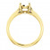 Yellow Gold Split Shank Solitaire Ring 