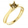 10kt Yellow Gold Antique Solitaire Engagement Ring