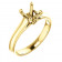 18kt Yellow Gold Modern Cathedral Solitaire Engagement Ring
