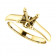 10kt Yellow Gold Cathedral Solitaire Ring