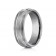 7mm Tungsten Ring With Three Rows of Satin Finish