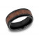 8mm Wood Black Cobalt Ring