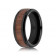 8mm Wood Grain Black Cobalt Ring