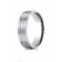 10k White Gold 6mm Comfort-Fit Satin-Finished with Parallel Center Cuts Carved Design Band