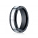 7mm Tungsten Ring With Ceramic Beveled Edge