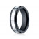 7mm Tungsten Ring With Ceramic Beveled Edge