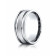 10k White Gold 8mm Comfort-Fit Satin-Finished with Parallel Grooves Carved Design Band 