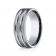 8mm Titanium Ring With Satin Finish & Two High Polished Rows 