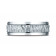 14k White Gold 7.5mm Finish Beveled Edge Design Band