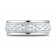 14K White Gold 8mm Cross Hatch Patterned Band