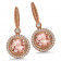 Morganite and Diamond Earrings in 14K Rose Gold (0.02 ct. tw.)