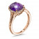 Amethyst and Diamond Ring in 14K Rose Gold